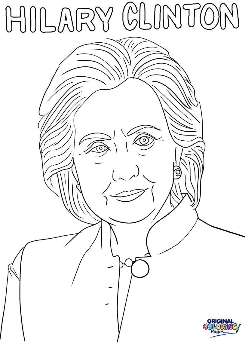 815x1138 Hilary Clinton Coloring Page Coloring Pages Original Coloring