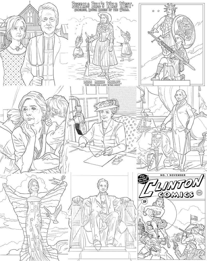 800x1008 Hillary Clinton Coloring Book Tim Foley Illustration