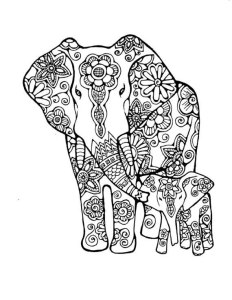 232x300 Adult Coloring Pages Elephant, Coloring Book Art Colouring Book