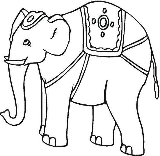 550x535 Asian Elephant Coloring Pages