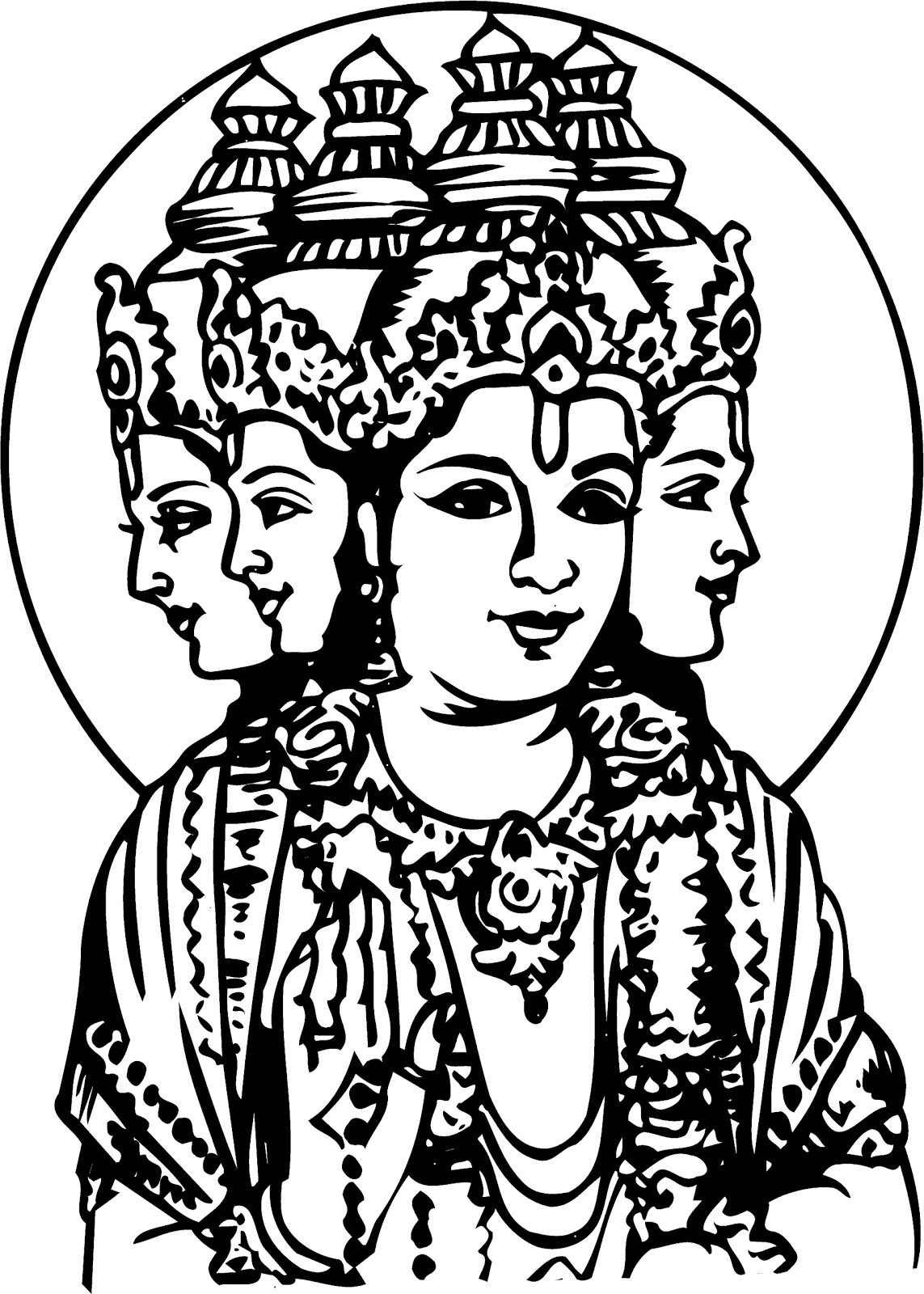 1143x1600 Hindu God Coloring Pages Free For Kids 2018 Fair Wagashiya