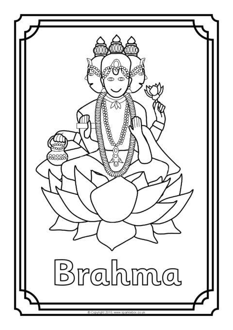 480x679 Hindu Gods Colouring Sheets (Sb3276)