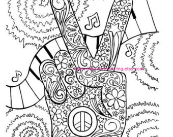 340x270 Hippie Coloring Pages Captivating Hippie Coloring Pages To Print