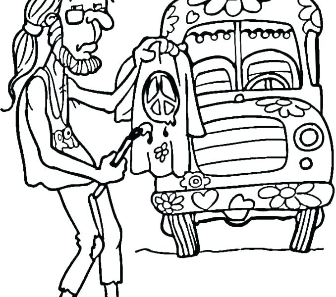 678x600 Hippie Coloring Sheets Hippie Coloring Sheets Hippie Coloring