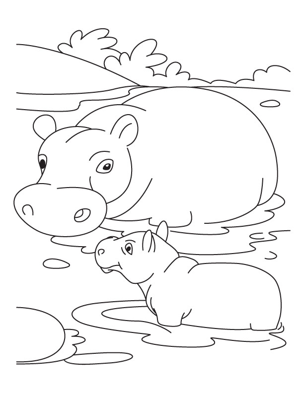 612x792 34 Hippopotamus Coloring Pages, Hippo Coloring Pages Picgifscom