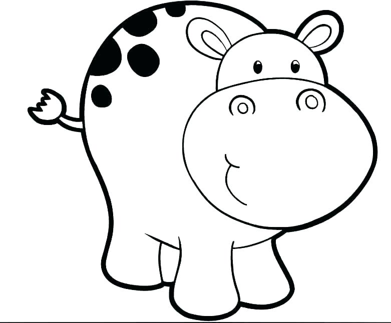 781x646 Hippo Coloring Pages Hippopotamus Cute Baby Hippo Coloring Pages