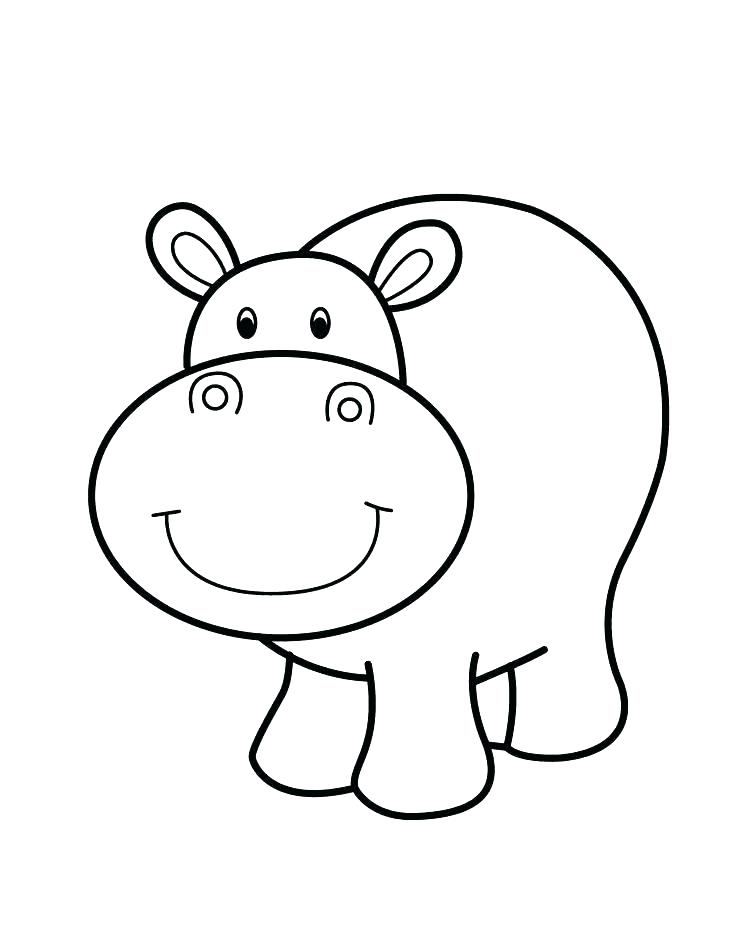 736x935 Hippo Coloring Page