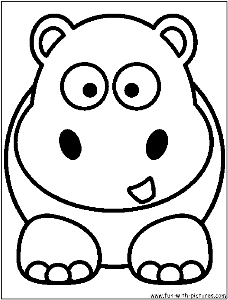 780x1024 Coloring For Kids Cute Hippo Sheets Colouring Pages Pygmy Adults