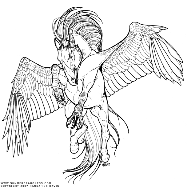 608x611 Hippogryph For Nitty By Ahkahna