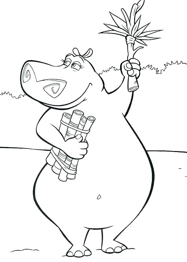 600x840 Coloring Page Hippo Free Printable Hippo Coloring Pages