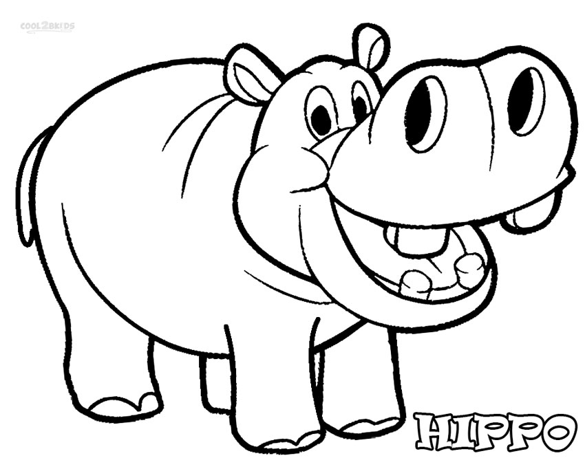 850x682 Hippo Coloring Pages To Print