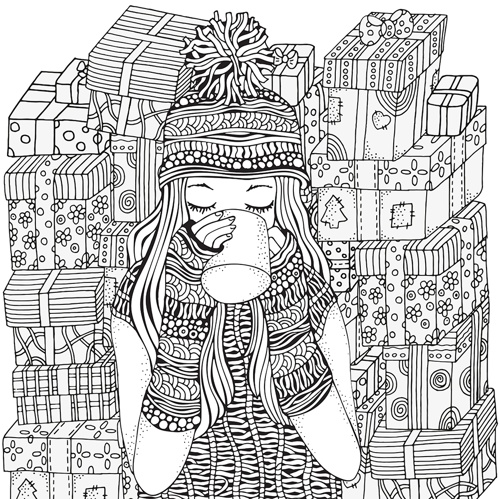 1000x1000 Alluring Hipster Coloring Pages Printable In Humorous Hipster