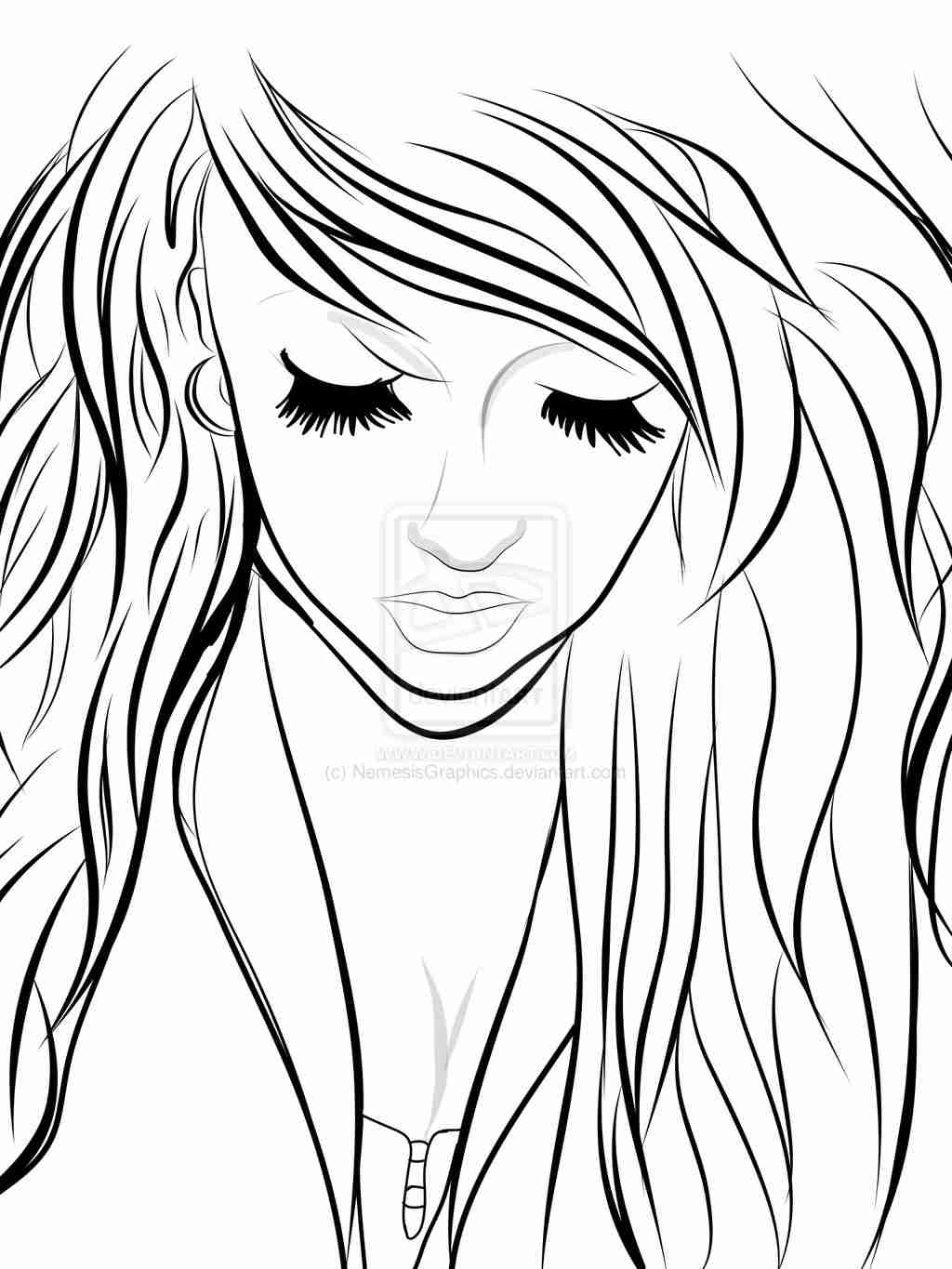 1024x1365 Girl Hipster Drawings Tumblr Sketches Striking Coloring