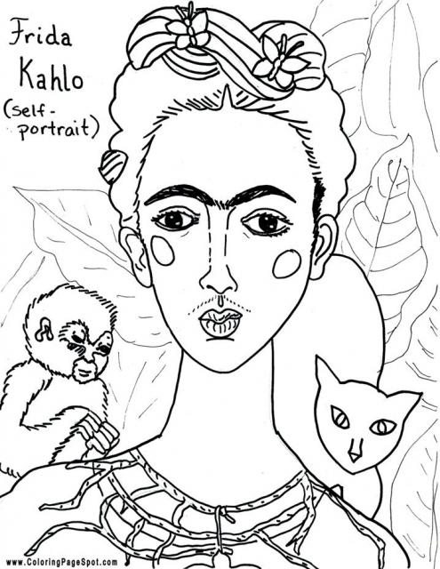 495x640 Famous Hispanic Coloring Page