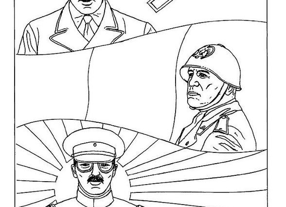 588x425 Adolf Hitler Coloring Page Coloring Page Hitler Mussolini Hirohito
