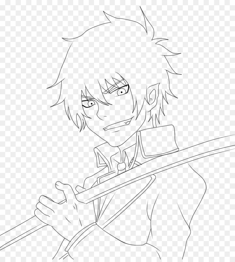 900x1000 Blue Exorcist Coloring Book Rin Okumura Manga Line Art