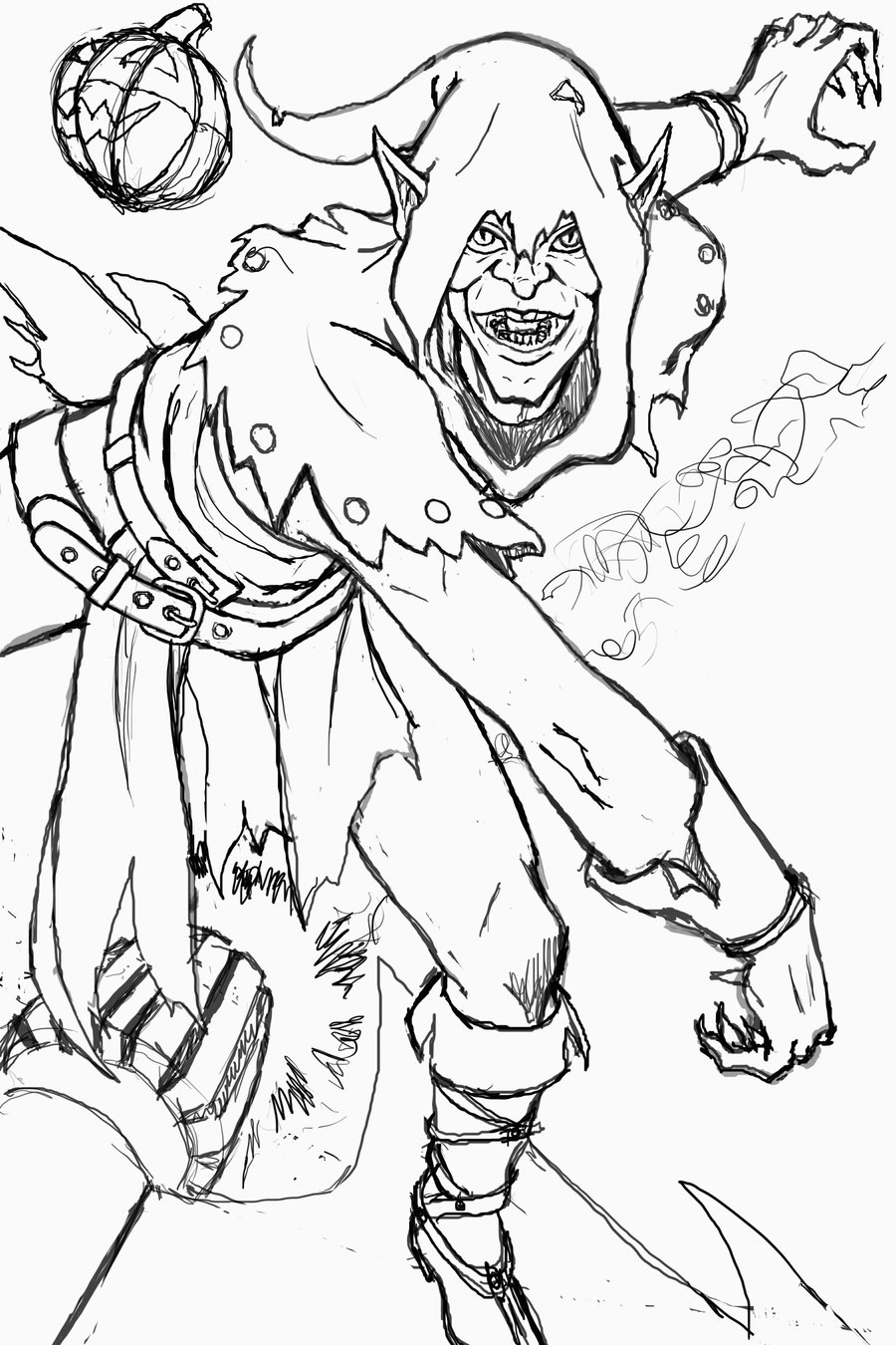 900x1350 The Green Goblin On Halooween Coloring Page
