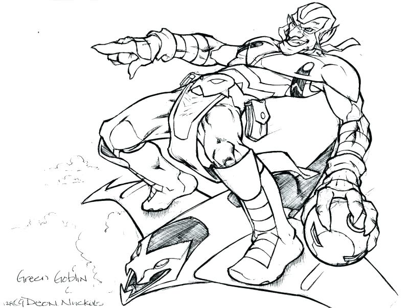 800x604 Spiderman Coloring Pages Green Goblin