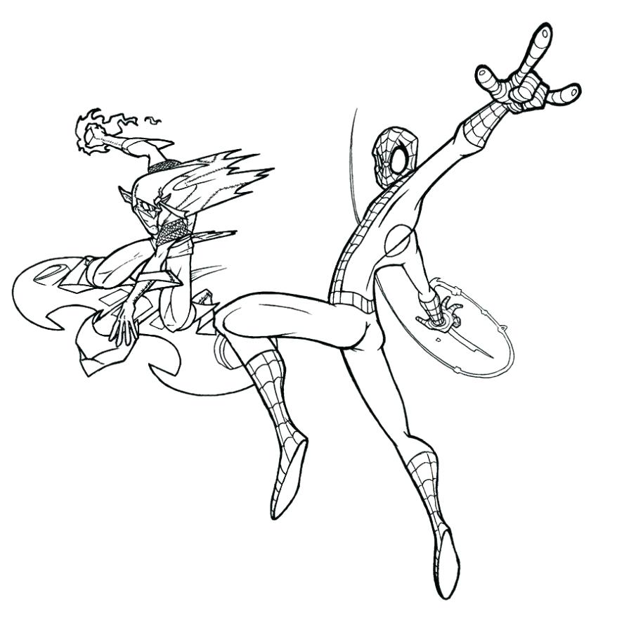 878x883 This Is Green Goblin Coloring Page Pictures