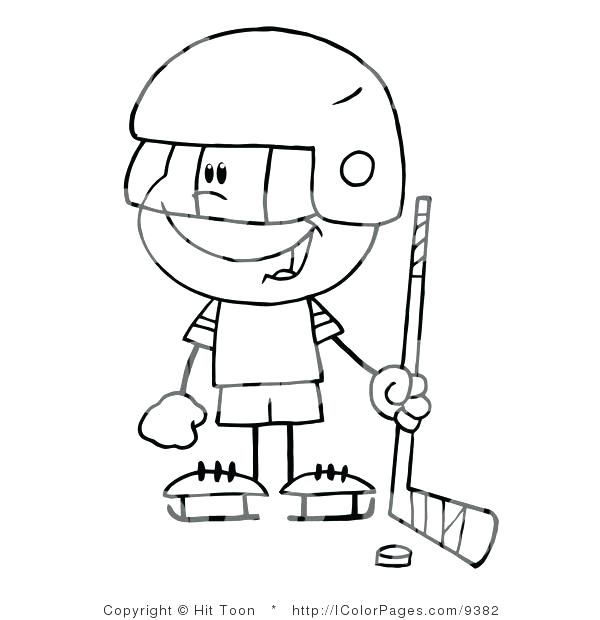 600x620 Hockey Goalie Helmet Coloring Page Pages Vector Of A Happy Little