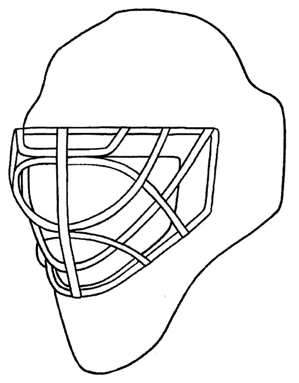 600x767 Hockey Helmet Coloring Page