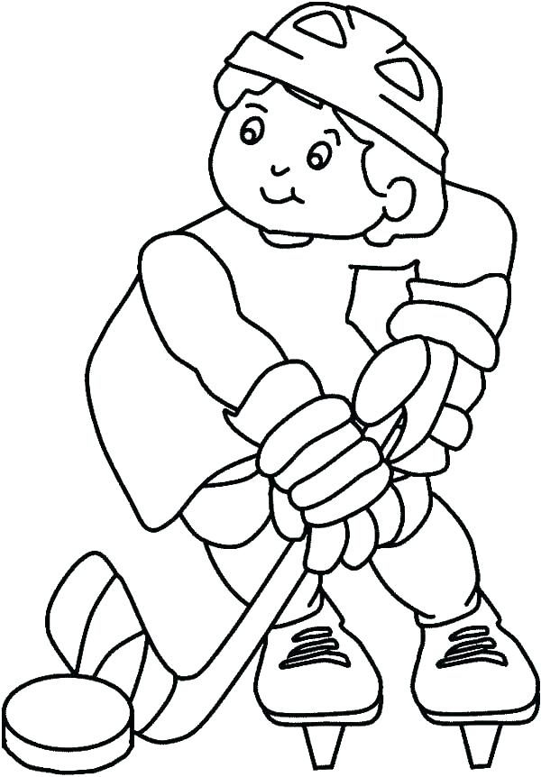 600x862 Hockey Player Coloring Pages