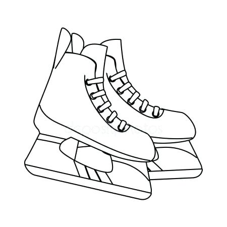 Hockey Skate Coloring Page