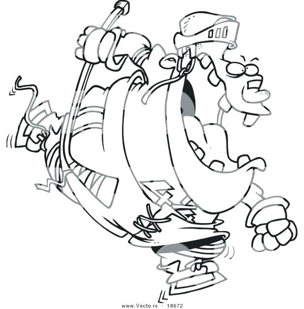618x630 Ice Hockey Coloring Pages Ice Skate Outline Ice Hockey Skate