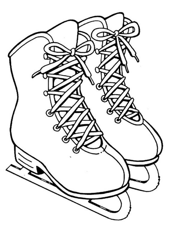 607x737 Ice Skates Coloring Page Amp Coloring Book