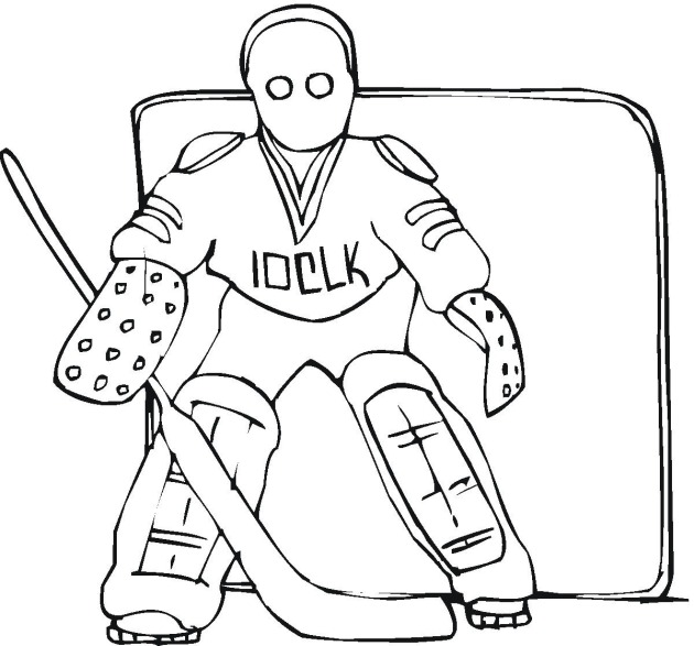 630x587 Hockey 4 Coloring Page