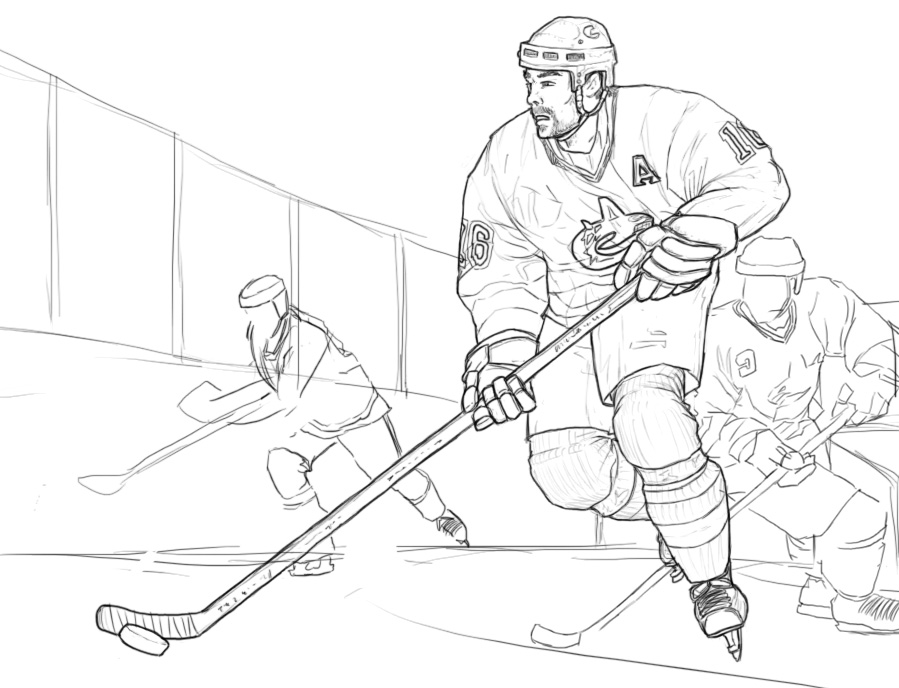 899x688 Hockey Coloring Pages