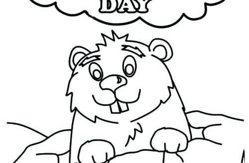 500x329 Ground Hog Coloring Page Groundhogs Pages Free Prixducommerce