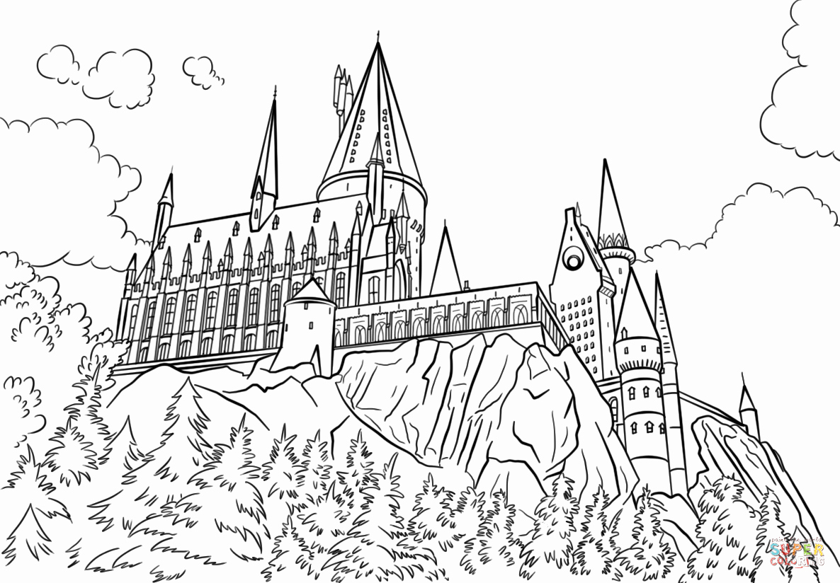 1186x824 Free Castle Coloring Pages Printable Kids Disney For Adults Stock