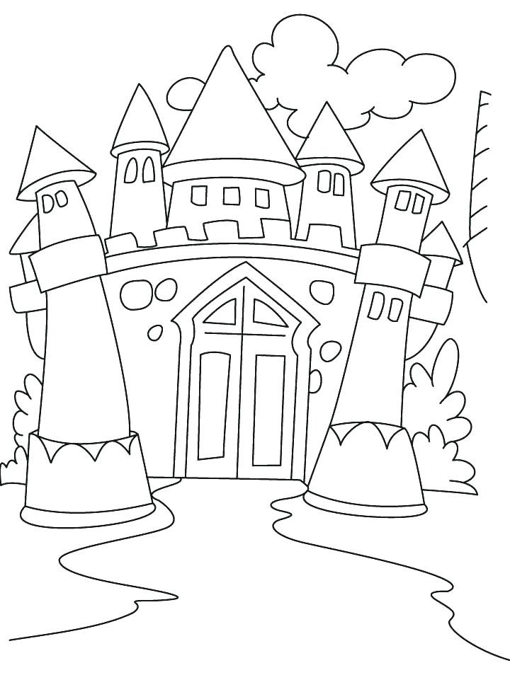 720x954 Haunted Castle On Day Coloring Page Download Print Free Coloring