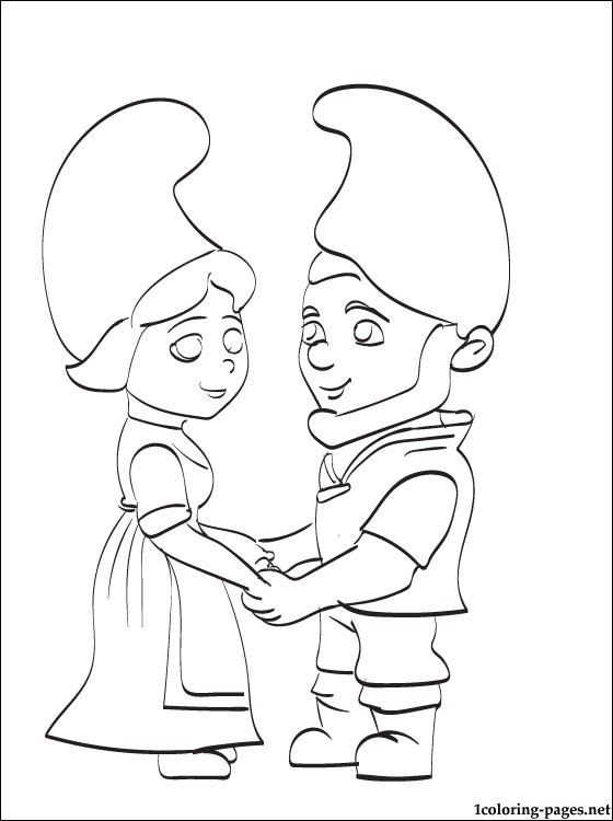 560x750 Lovers Gnomeo Amp Juliet Holding Hands Coloring Page Coloring Pages