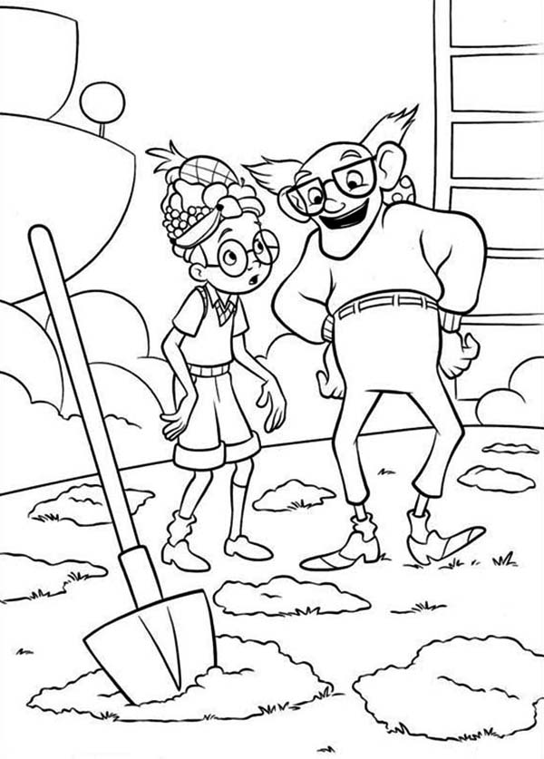 600x837 Lewis Dig So Many Hole In Meet The Robinsons Coloring Pages