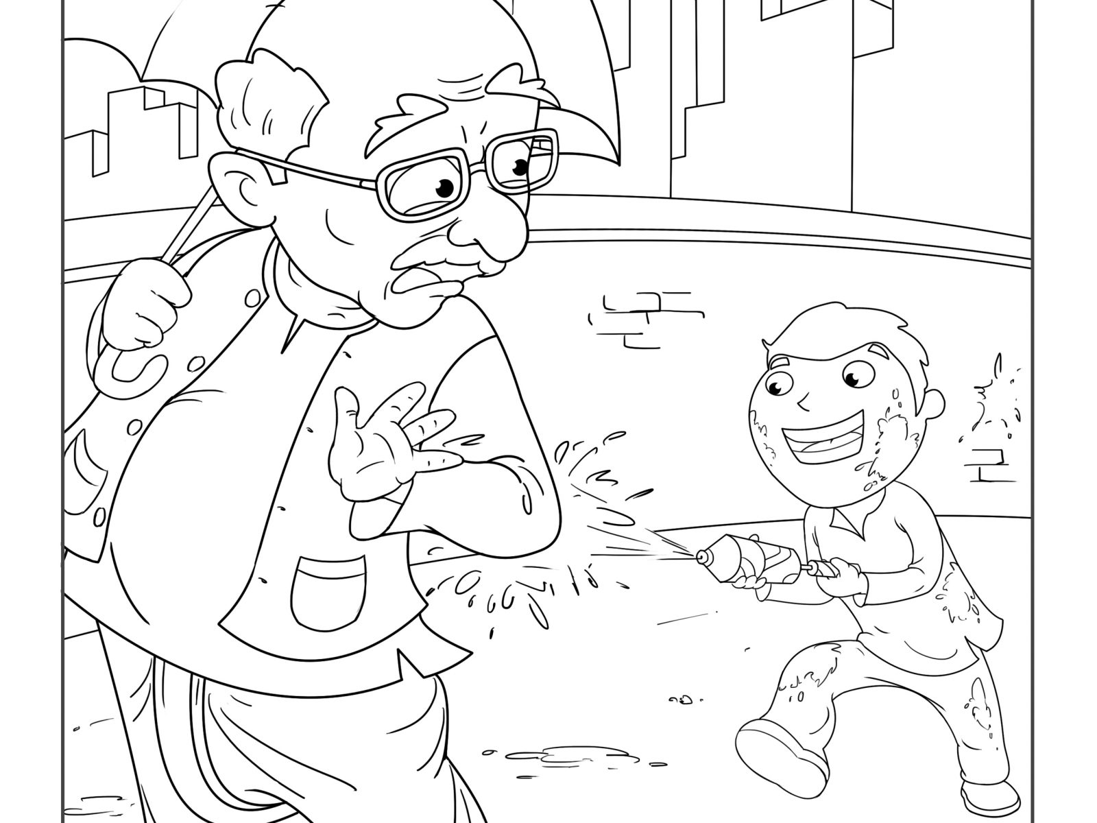 Holi Coloring Pages