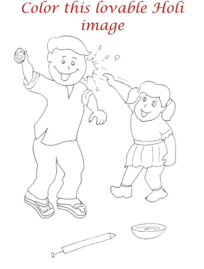 800x1056 Holi Coloring Printable Pages For Kids 14