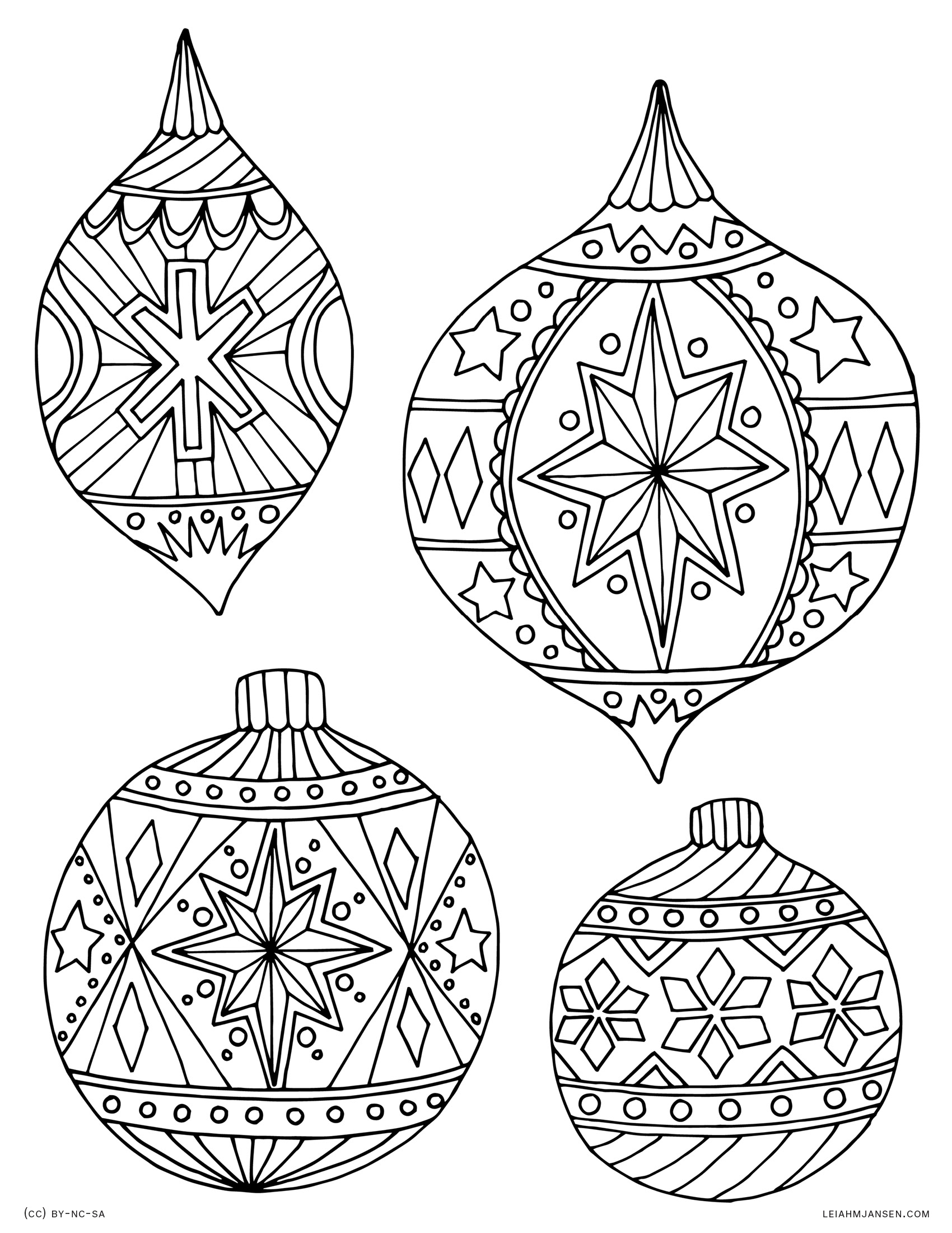 1700x2200 Holiday Coloring Pages
