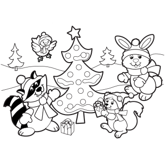 340x340 Christmas Coloring Pages, Free Christmas Coloring Pages For Kids