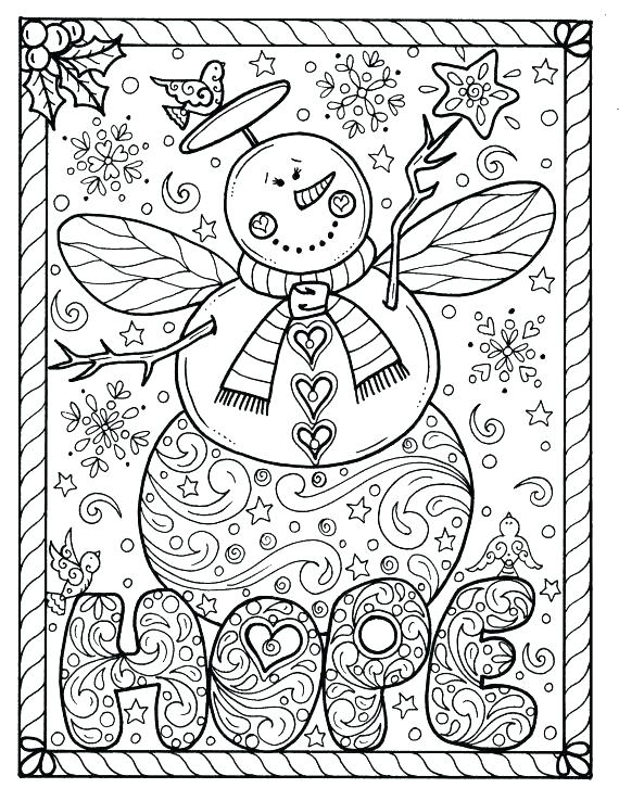 570x738 Holiday Coloring Book For Adults