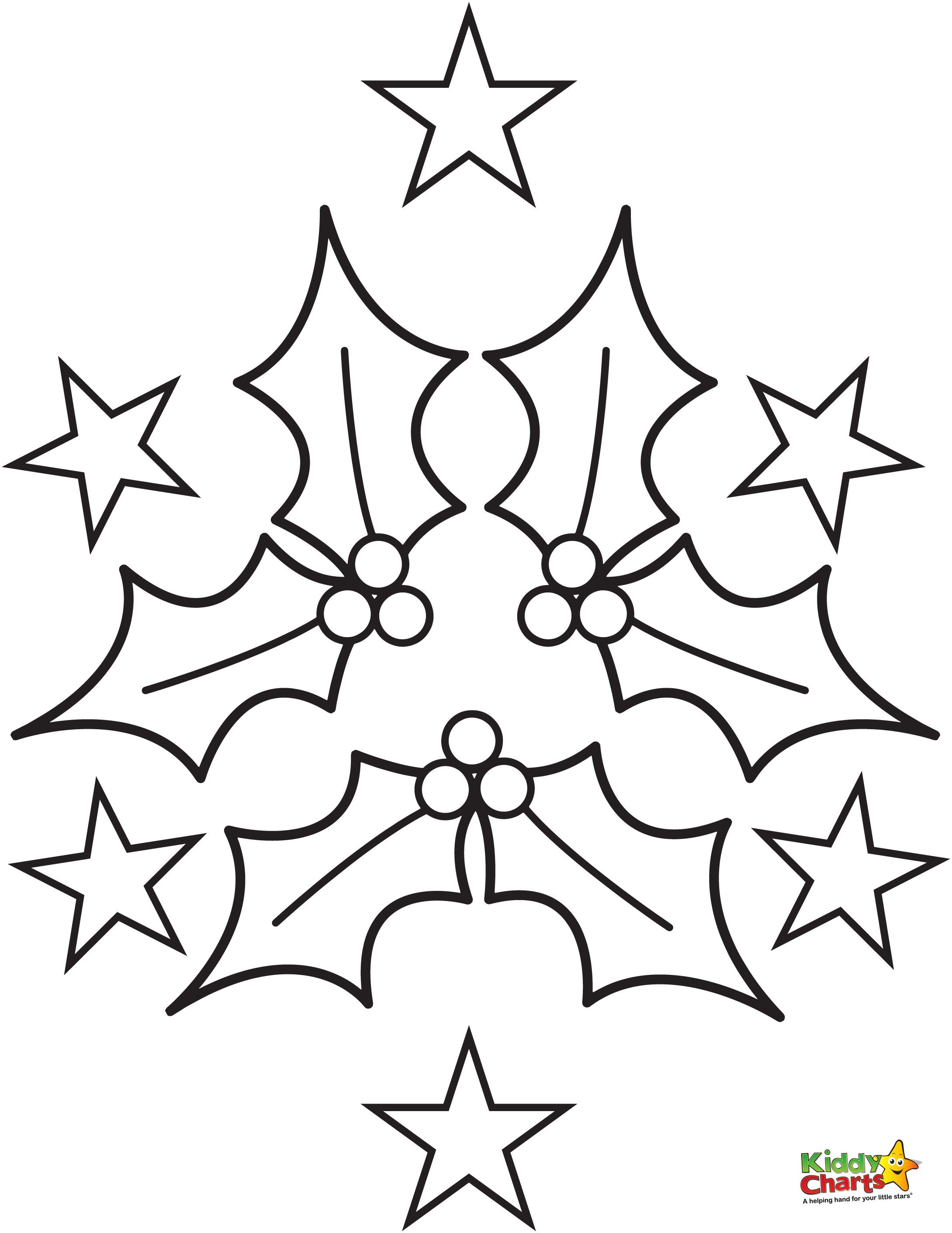 2179x2822 Holly Coloring Pages Craft, Free And Template