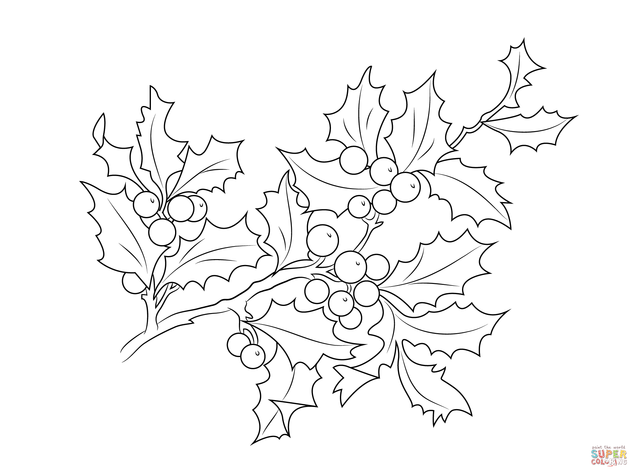 2046x1526 Inspiration Coloring Pages Christmas Holly