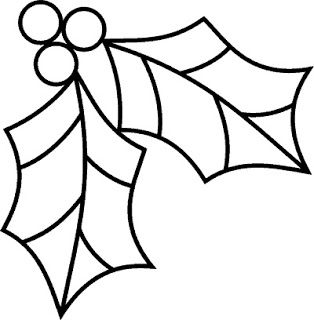 314x320 Holly Leaf Printable Template Christmas Templates
