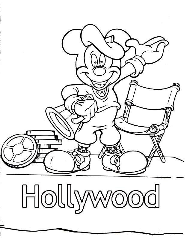 624x800 Cartoon Design Mickey Mouse Coloring Pages Hollywood Director