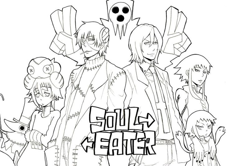 736x535 16 Best Anime Coloring Pages Images On Soul Eater