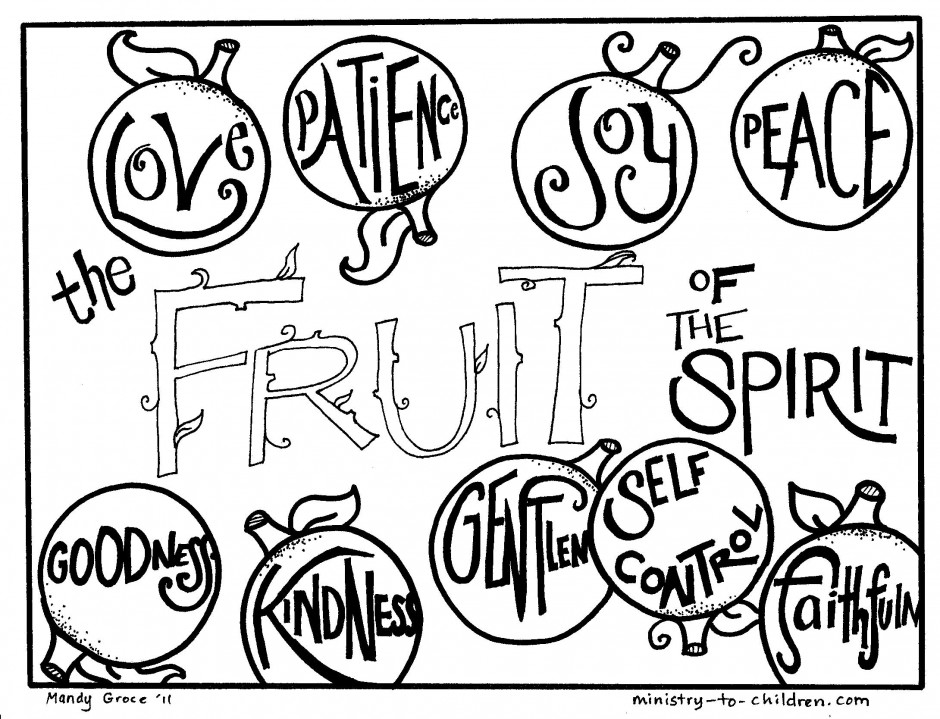 940x719 Free Fruit Of The Spirit Coloring Pages Ideas Of Free Bible