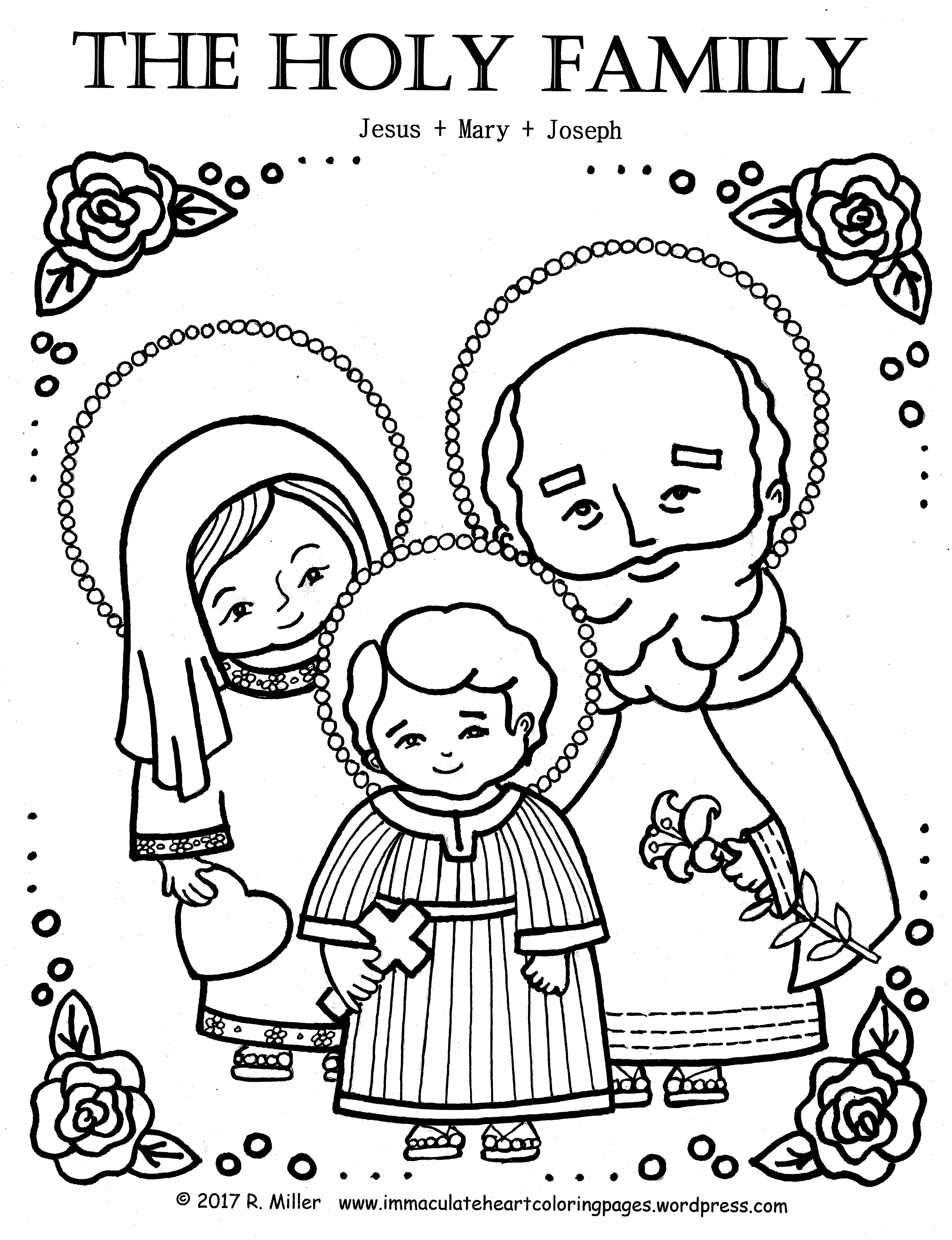 4958x6458 Immaculate Heart Coloring Pages Catholic Christian Pages To Color