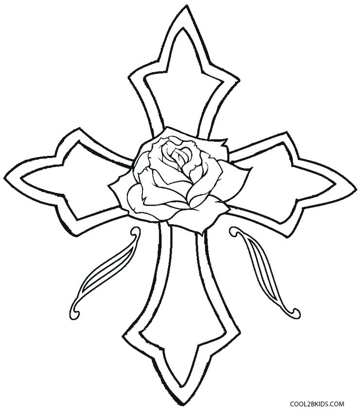 743x850 Coloring Pages Of Crosses Coloring Picture For Kids Free Coloring