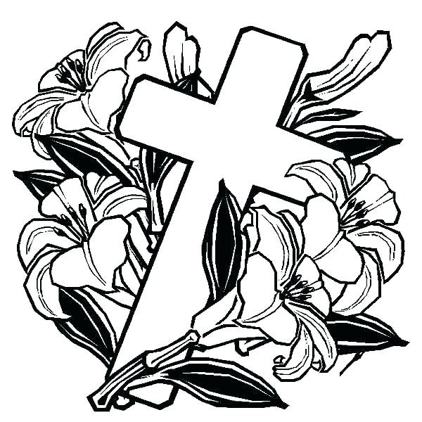 600x600 Crosses Coloring Pages Cross Color Page For Adults Printable Pa